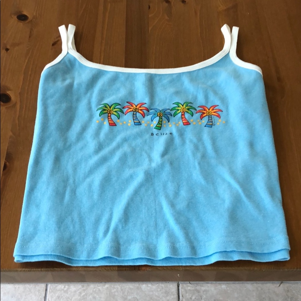 Blue Tank top half shirt - Picture 1 of 2